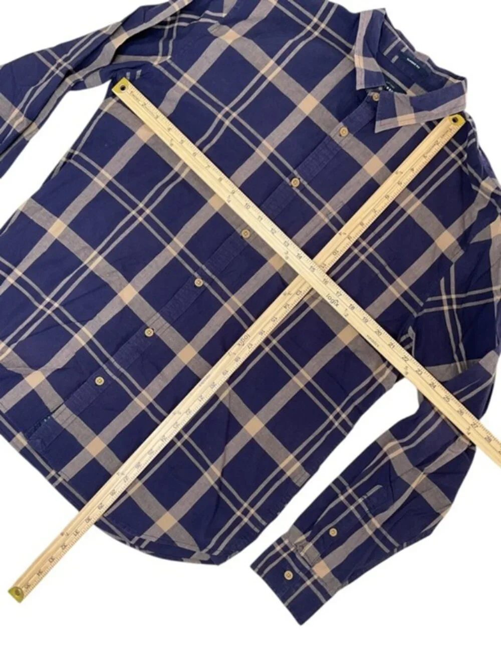 Men’s Lucky Brand Flannel Button-Up Shirt XL Long Sleeve 100% Cotton Plaid - Picture 3 of 4